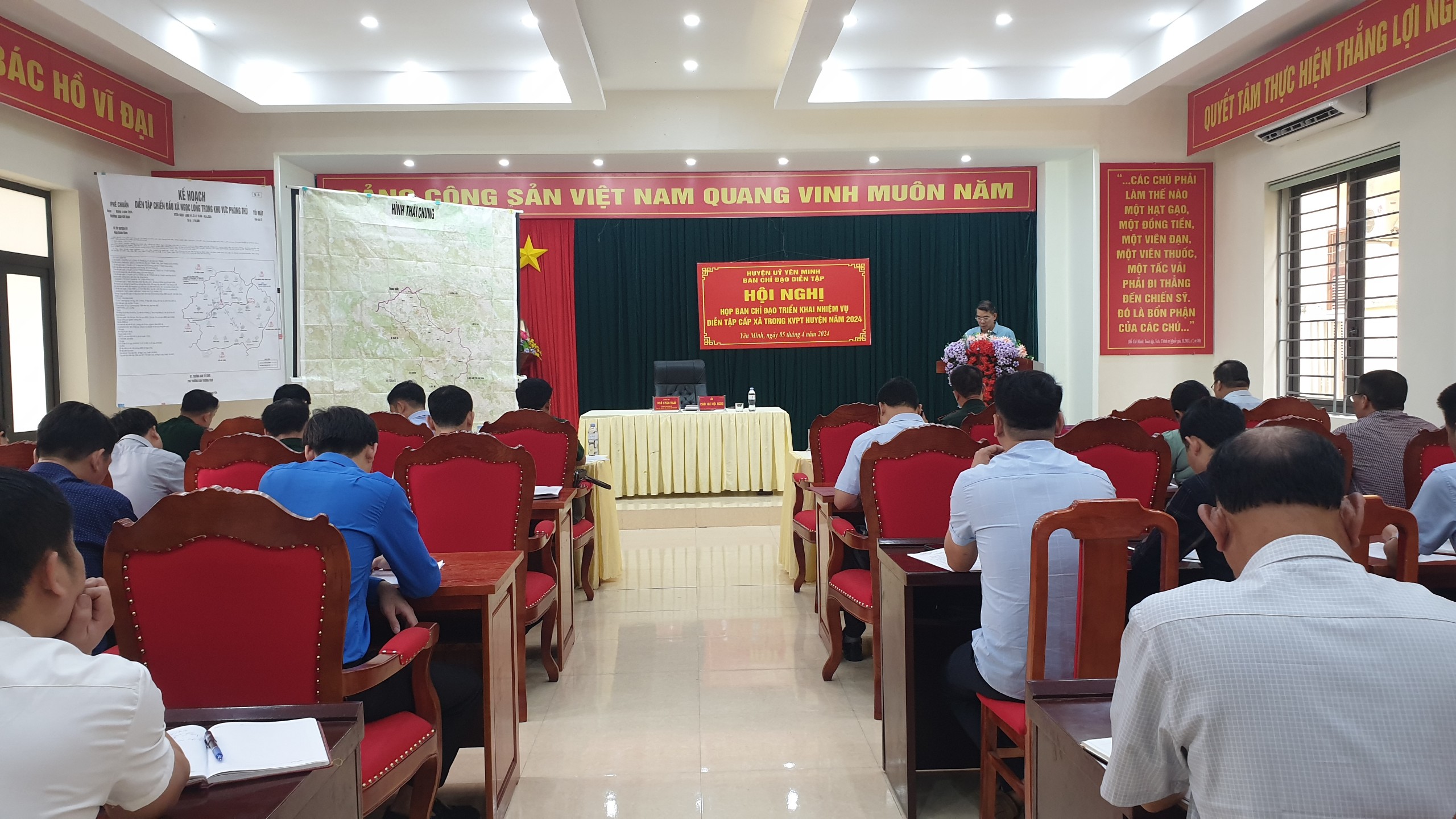 Yên Minh tổ chức Hội nghị họp BCĐ triển khai nhiệm vụ diễn tập cấp xã trong KVPT huyện năm 2024