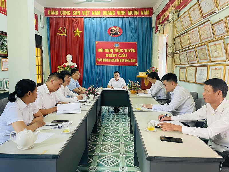 Chi bộ Tòa án nhân dân huyện Yên Minh  tổ chức sinh hoạt Chi bộ định kỳ tháng 9/2023