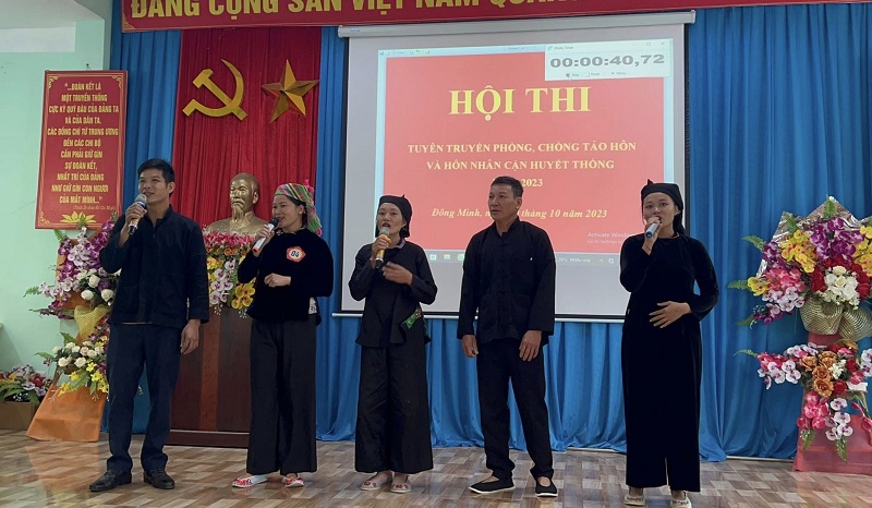 Đông Minh tổ chức Hội thi tuyên truyền phòng, chống tảo hôn và hôn nhân cận huyết thống