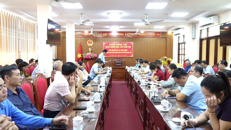 Đoàn công tác huyện Thường Xuân, tỉnh Thanh Hoá trao đổi, học tập kinh nghiệm tại huyện Yên Minh