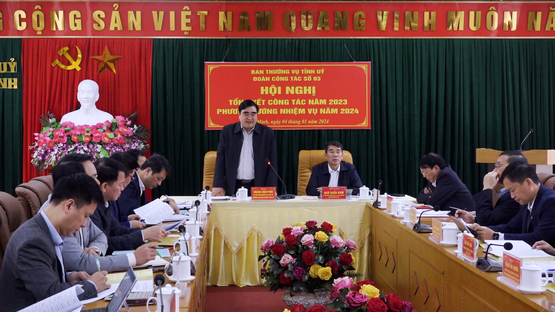 Đoàn công tác số 03 theo QĐ 998 của Tỉnh ủy Hà Giang tổng kết công tác năm 2023