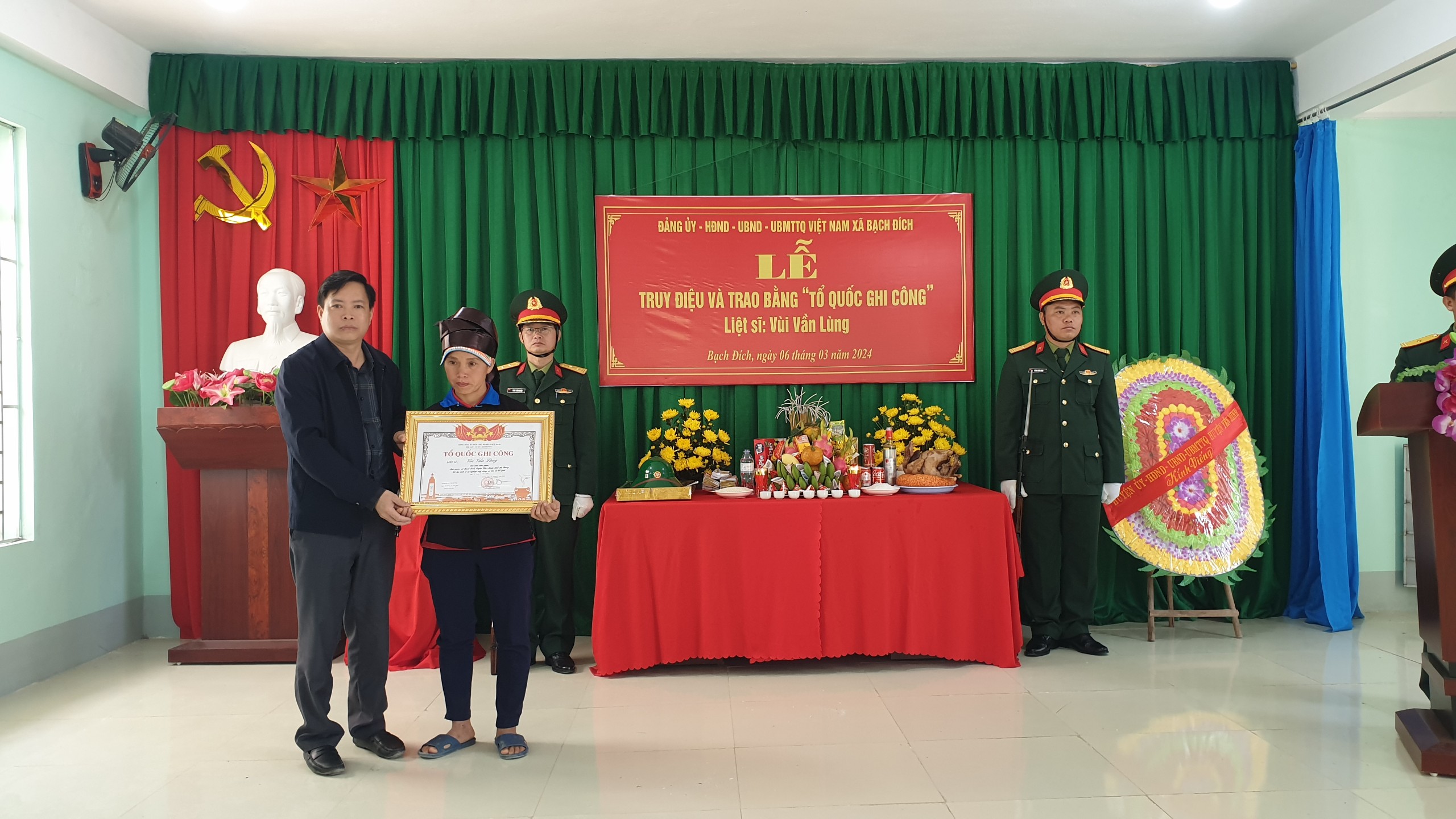 Yên Minh tổ chức Lễ truy điệu và trao bằng Tổ quốc Ghi công cho liệt sỹ Vùi Vần Lùng