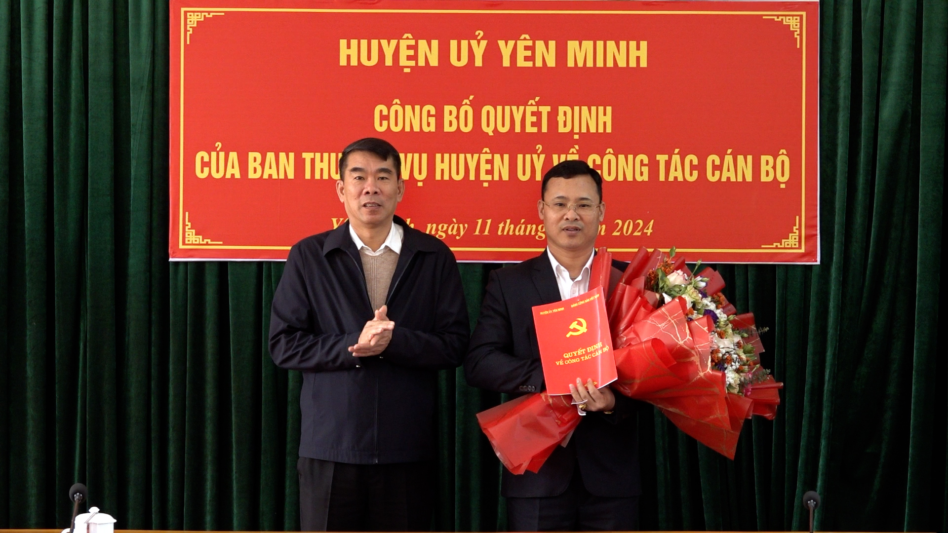 Huyện ủy Yên Minh công bố quyết định về công tác cán bộ