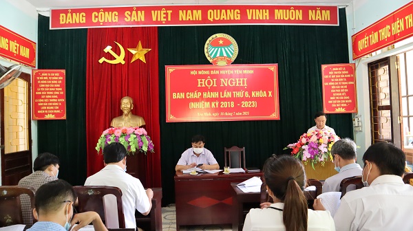 Hội Nông dân huyện Yên Minh tổ chức Hội nghị BCH lần thứ 8 khóa X nhiệm kỳ 2018 - 2023