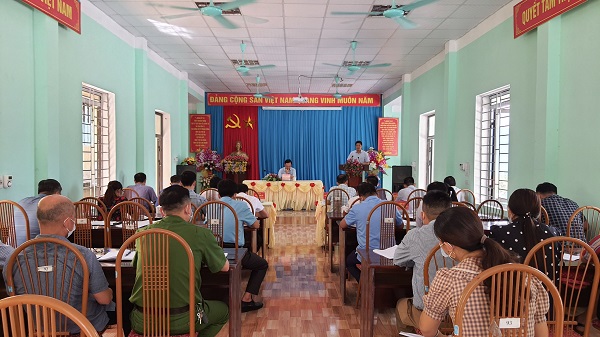 Đoàn công tác số 1 của BTV Tỉnh ủy làm việc tại xã Đông Minh