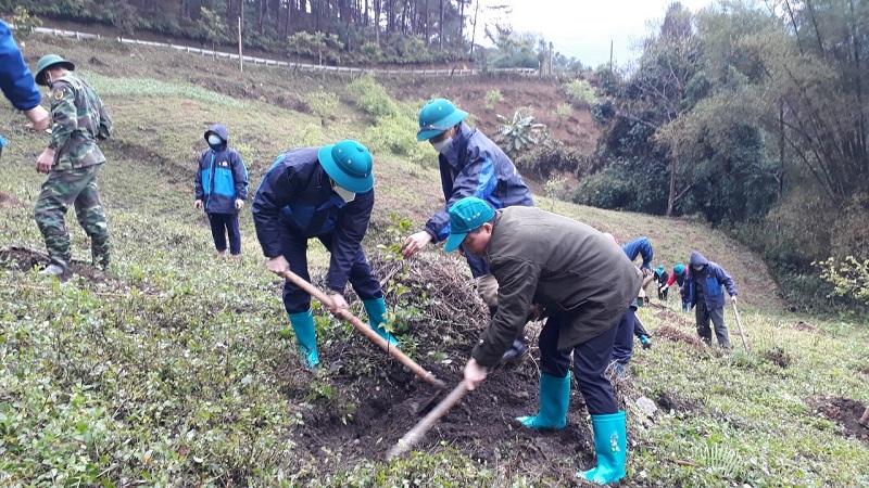 Xã Na Khê tổ chức phát động Tết trồng cây (đợt 2) năm 2022