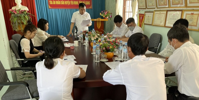 Tòa án nhân dân huyện Yên Minh tổ chức Hội nghị lấy phiếu giới thiệu nhân sự  lãnh đạo nhiệm kỳ 2021-2026 và nhiệm kỳ 2026-2031