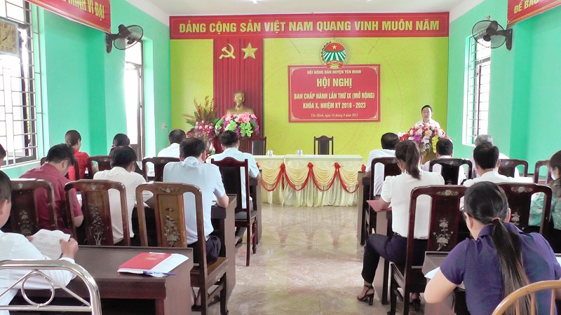 Hội nghị BCH Hội Nông dân huyện Yên Minh lần thứ 9 (mở rộng) khóa X, nhiệm kỳ 2018-2023