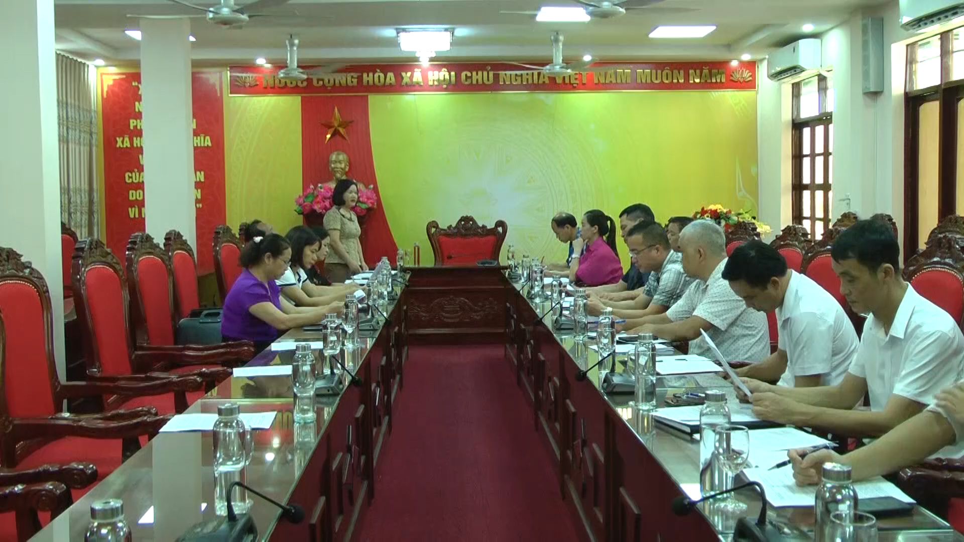 Đoàn giám sát Hội LHPN tỉnh làm việc tại huyện Yên Minh