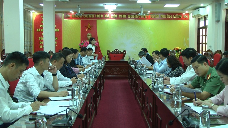 Đoàn công tác Sở văn hóa, thể thao và du lịch làm việc tại huyện Yên Minh