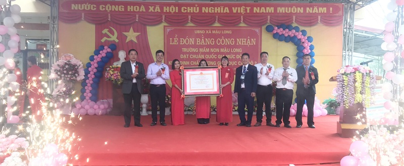 Trường Mầm Non xã Mậu Long huyện Yên Minh tổ chức Lễ đón bằng công nhân trường học đạt chuẩn Quốc gia mức độ I