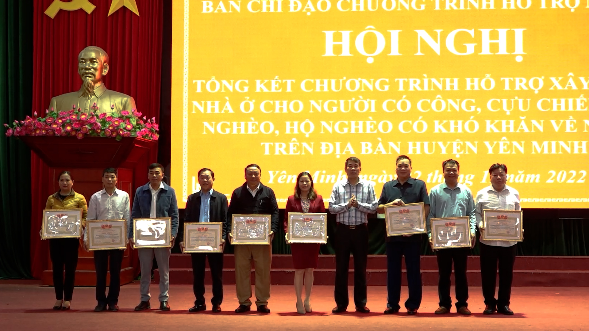 Yên Minh tổng kết chương trình hỗ trợ nhà ở cho người có công, CCB nghèo, hộ nghèo trên địa bàn huyện