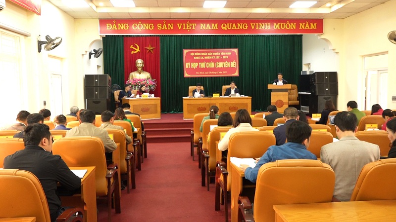 Kỳ họp thứ chín (kỳ họp huyên đề) HĐND huyện Yên Minh  khóa XX, nhiệm kỳ 2021-2026