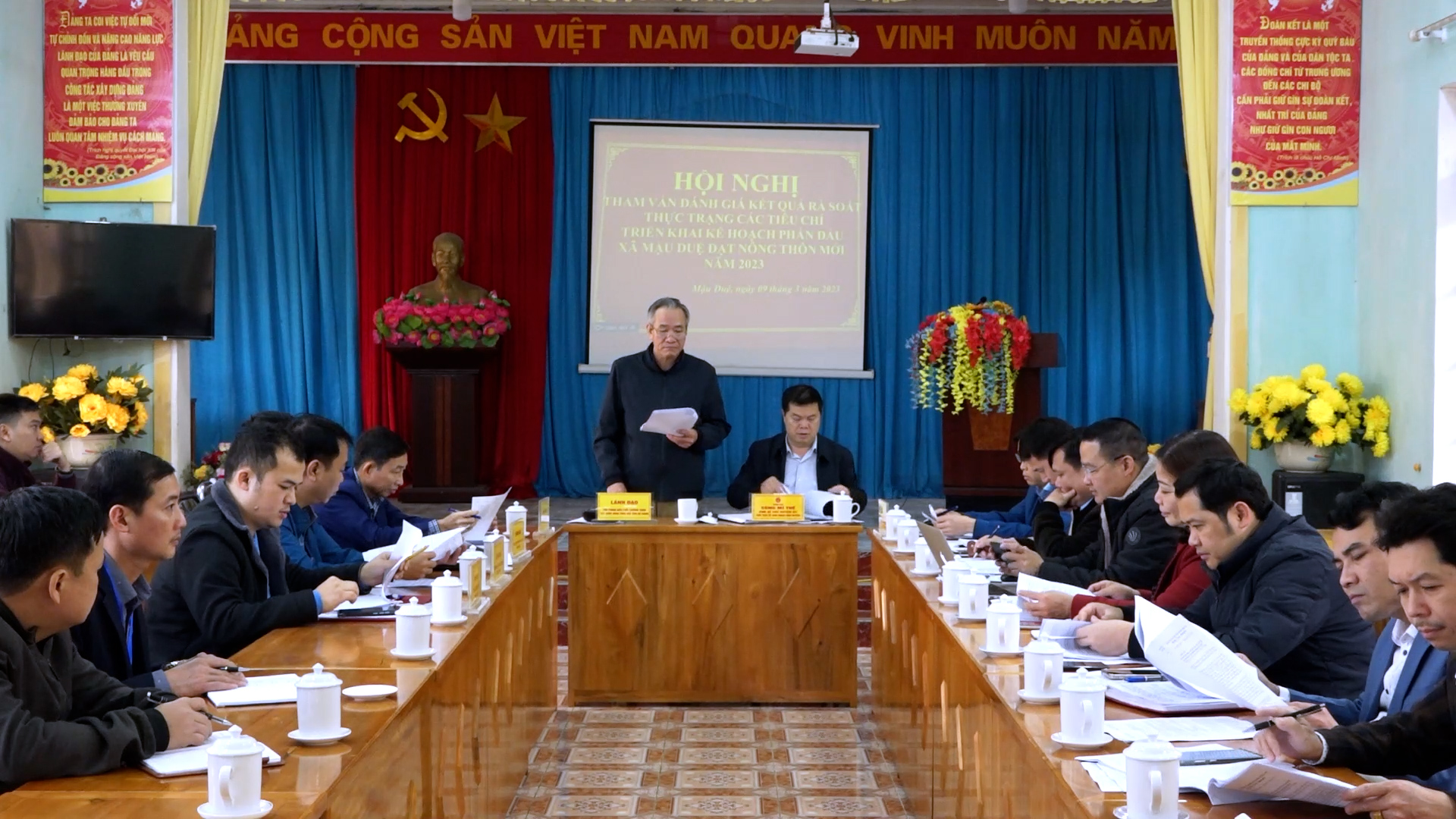 Yên Minh tổ chức Hội nghị tham vấn các sở ngành của tỉnh về chương trình NTM tại xã Mậu Duệ