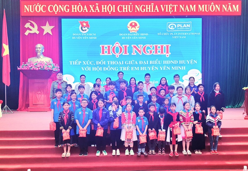 Hội nghị tiếp xúc đối thoại giữa HĐND huyện Yên Minh với Hội đồng trẻ em huyện Yên Minh